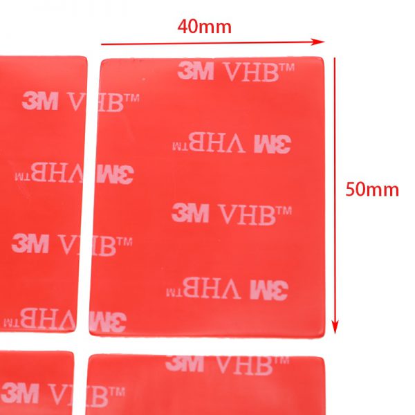 10pc 3M Transparent Tape Rubber Foam Double Sided Adhesive Strong Paste Red Transparent Bottom Office Stationery 4 - Nano Tape
